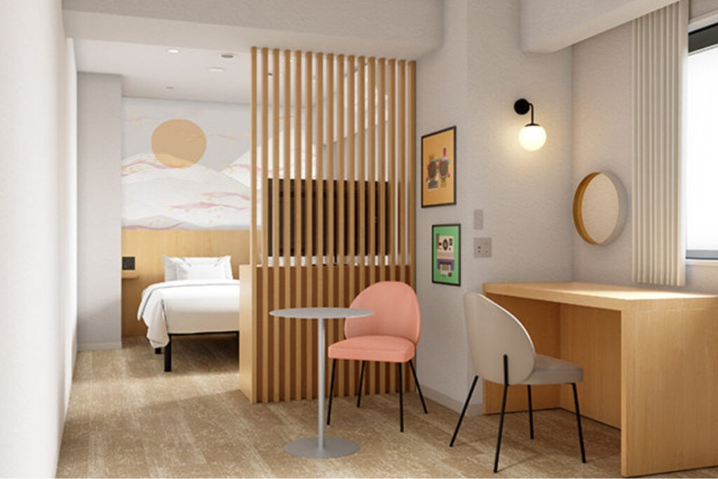 Rendering of the Garner Hotel Kyoto Shijo Karasuma to open in November 2025.