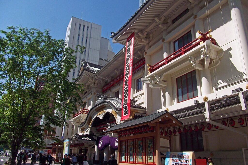 Higashi Ginza Tokyo, Kabukiza Theatre and buildings