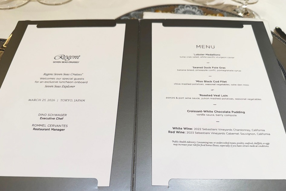 Course meal with premium ingredients and wine pairings