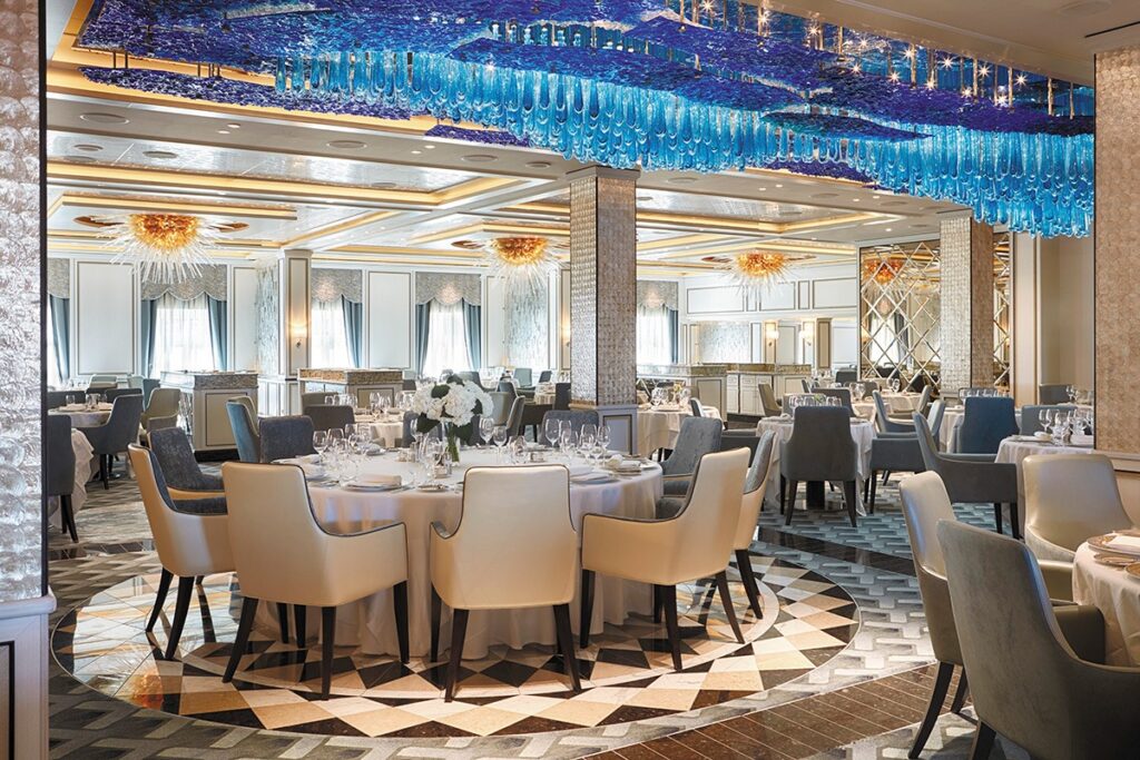 Fine dining onboard the cruise