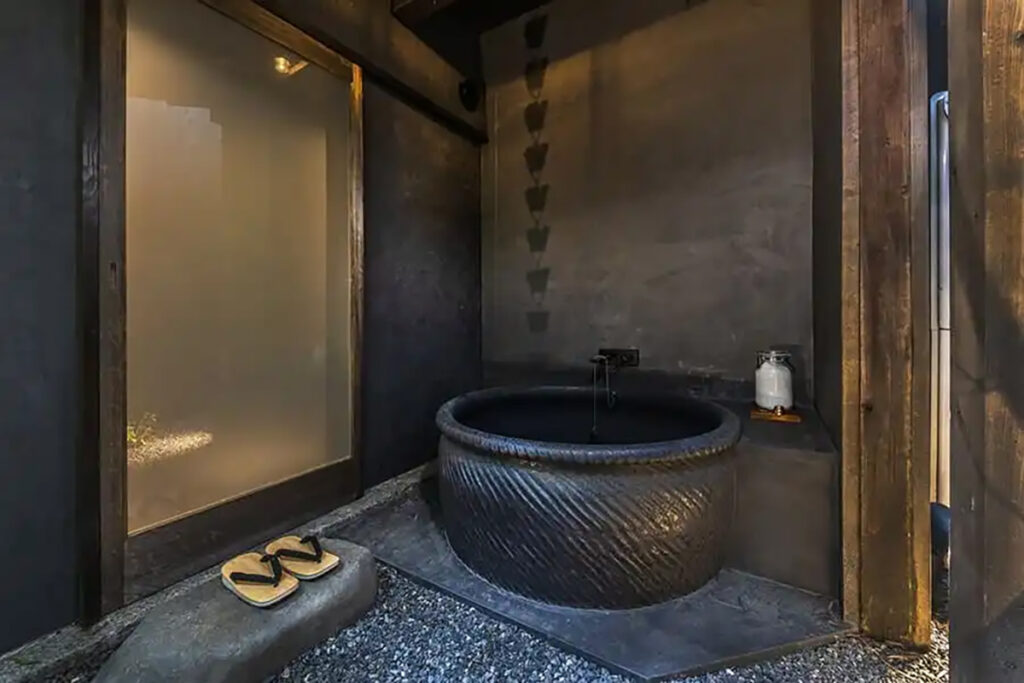 Traditional Japanese outdoor bath