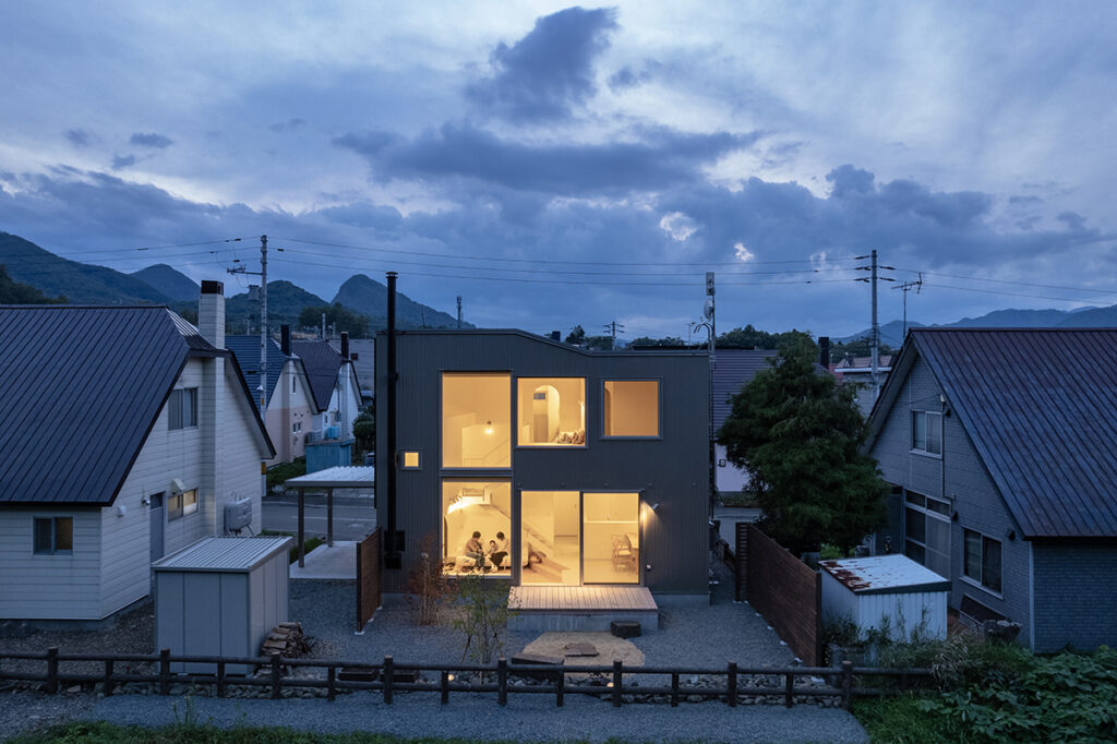 Niseko designer home at night