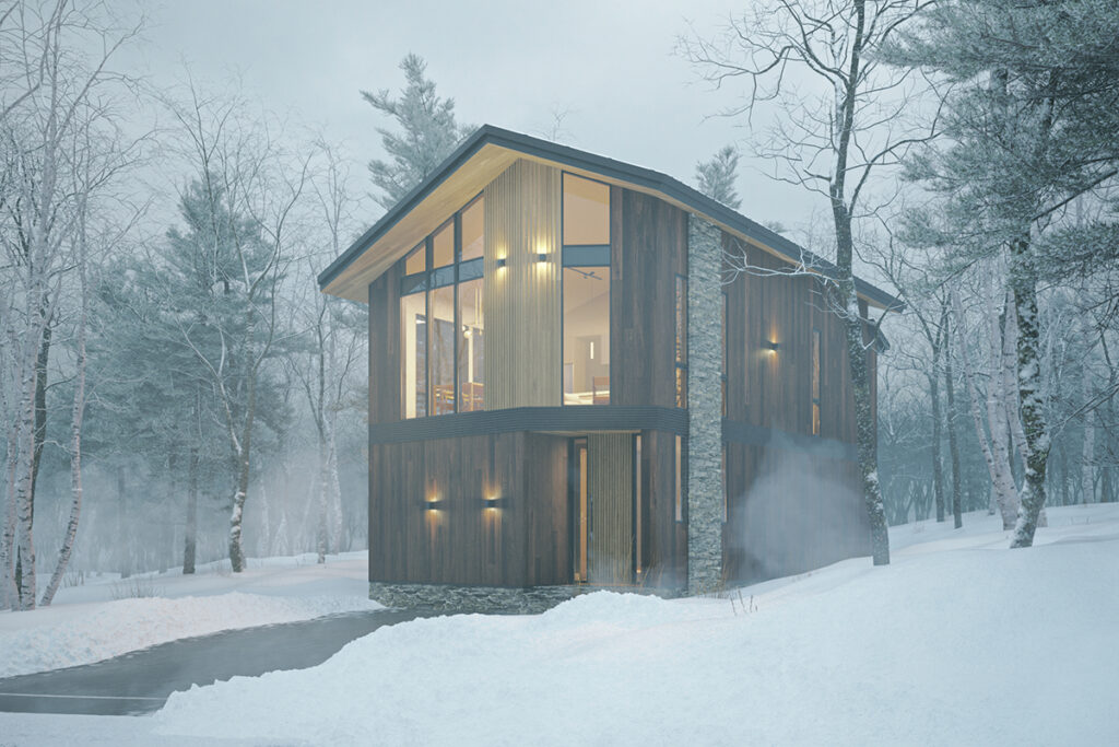 Niseko’s Soga District property on snowy day
